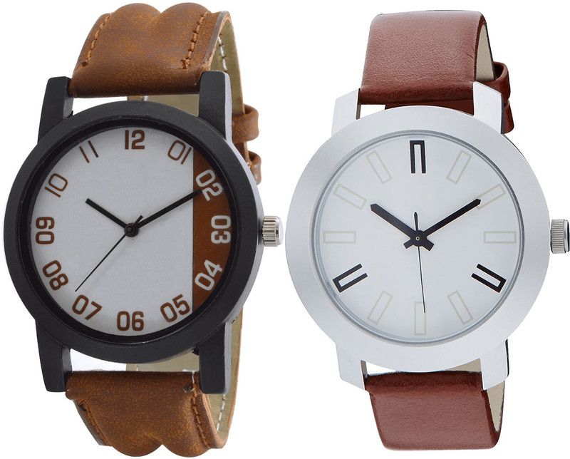 combo watch Analog Watch - For Girls Best Professional Analogue Brown Color Boys And Men Watch - B39-B44 (Combo Of 2 )