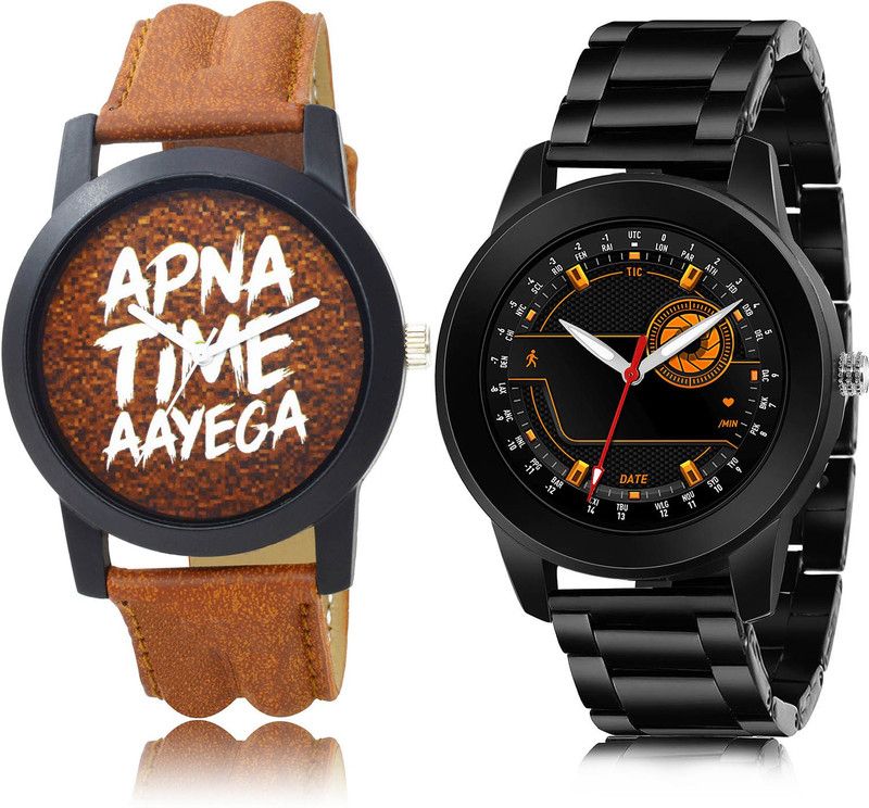 Analog Watch - For Men Best Party Wedding 2 Watch Combo For Boys And Men - BO40-(52-S-20)