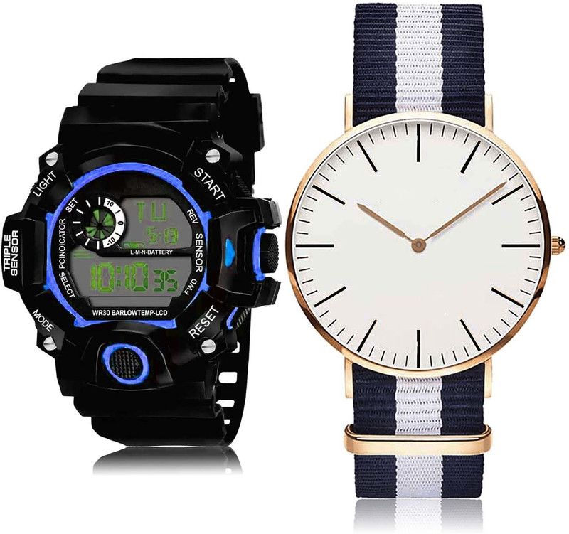 combo watch Analog Watch - For Boys Classical Love Army Digital Sports 2 Watch Combo For Boys And Men - BC25-B109