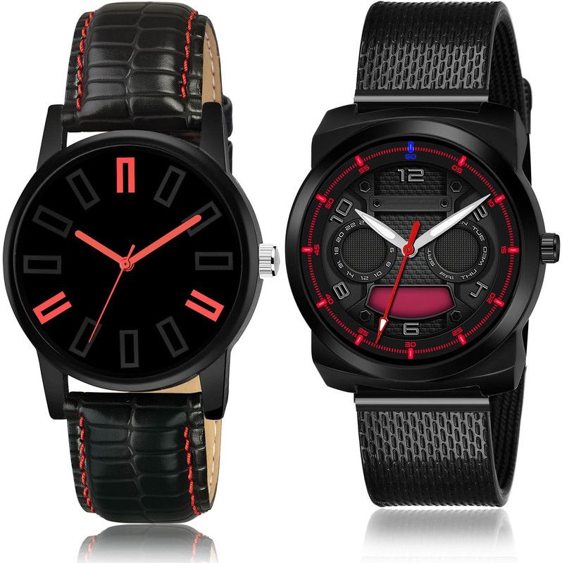 Analog Watch - For Men Modish Present 2 Watch Combo For Boys And Men - B28-(59-S-10)