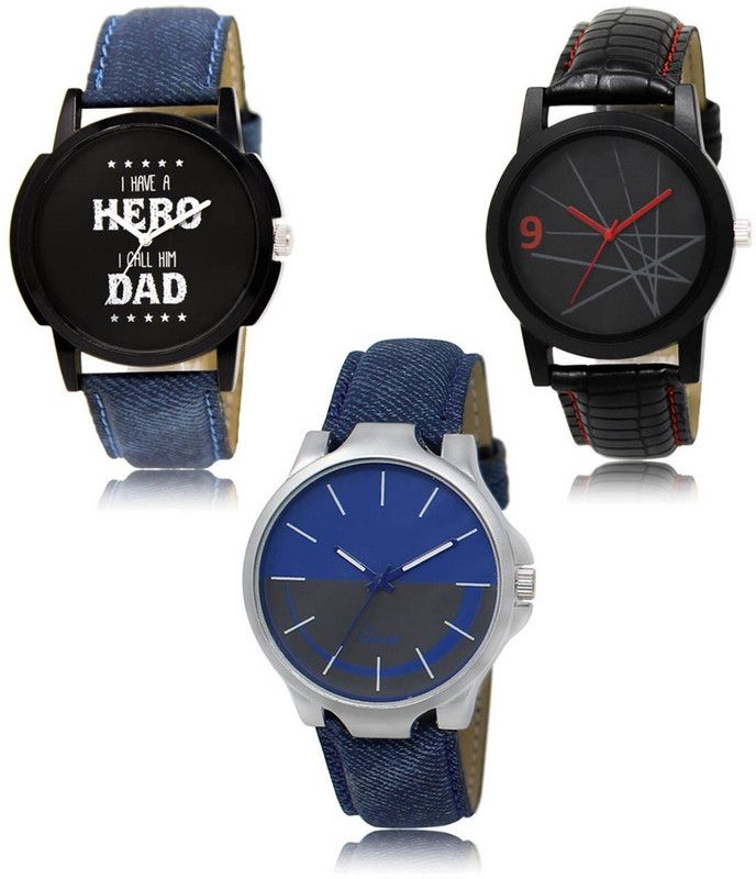 New latest Designer Combo of 3 Analog Watch - For Men LR-07-08-24