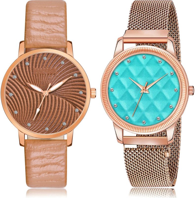 Analog Watch - For Women Brand New Analogue 2 Watch Combo For Women And Girls - GM383-GW15