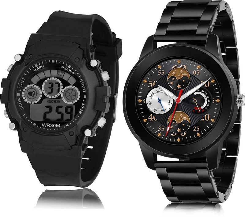 Analog-Digital Watch - For Boys Contemporary Royal 2 Watch Combo For Boys And Men - B1-(49-S-20)