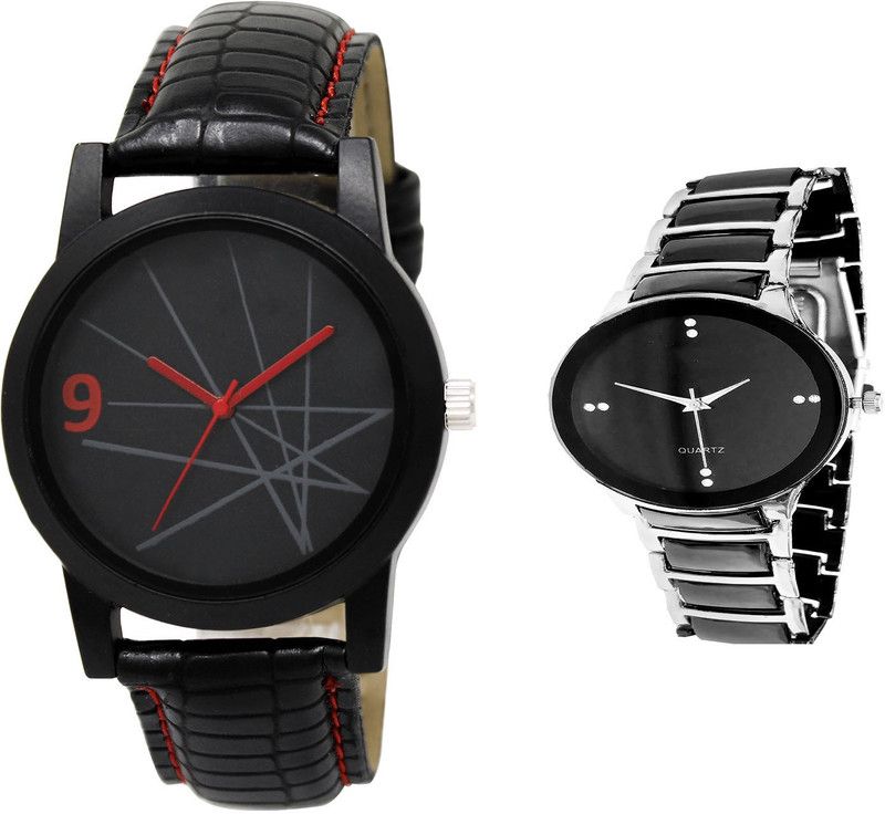 combo watch Analog Watch - For Girls Treading Royal Analogue Black Color Boys And Men Watch - BL46.8-B68 (Combo Of 2 )