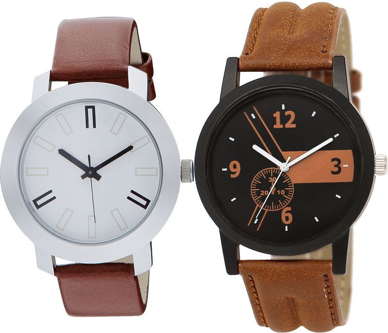 combo watch Analog Watch - For Girls New Unique Analogue Brown Color Boys And Men Watch - B44-BL46.1 (Combo Of 2 )