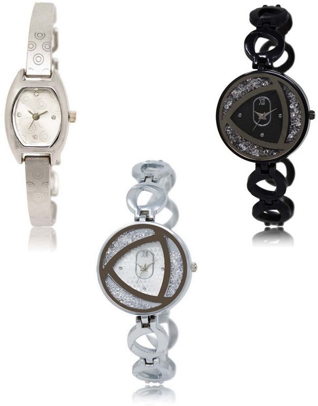Latest Set of 3 Stylish Attractive Professional Designer Combo Analog Watch - For Women LR-219-237-240 Premium Quality Collection