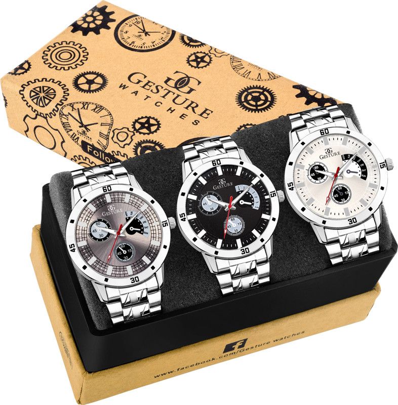 Analog Watch - For Men Combo Of Three Metallic Elegant