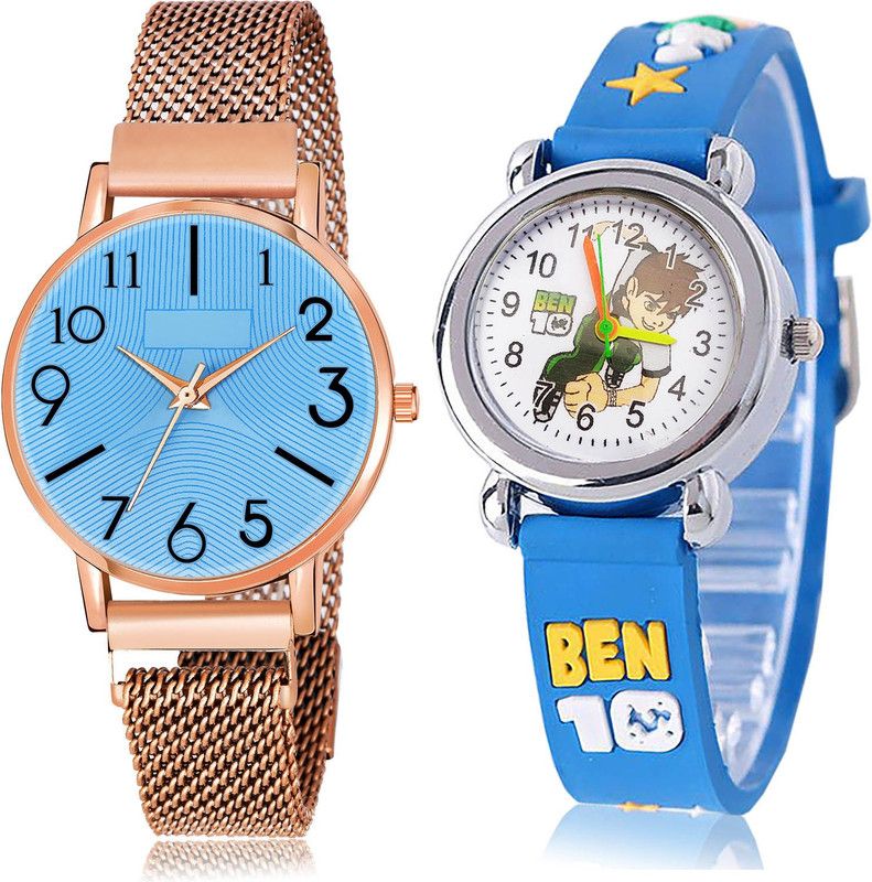 Analog Watch - For Girls Modish Fashionable 2 Watch Combo For Women And Girls - GW61-GC97