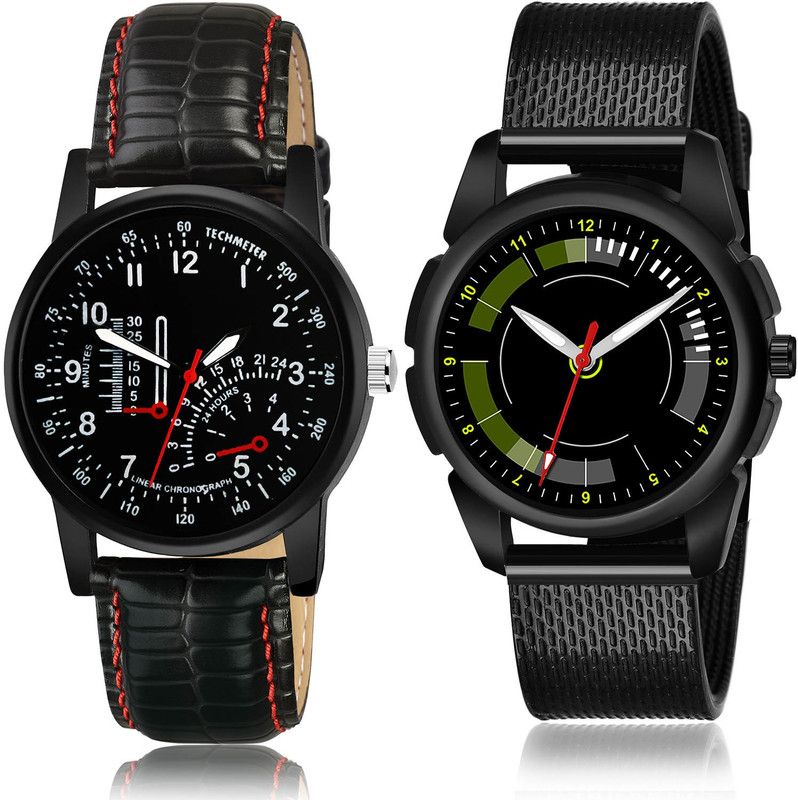 Analog Watch - For Men Latest Valentine 2 Watch Combo For Boys And Men - B898-(43-S-10)