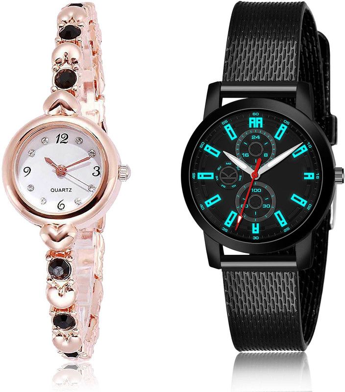 Analog Watch - For Girls Latest Chronograph 2 Watch Combo For Women And Girls - G455-(63-L-10)
