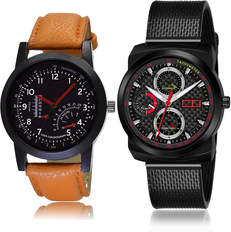 Analog Watch - For Men Latest Fashionable 2 Watch Combo For Boys And Men - B29-(60-S-10)