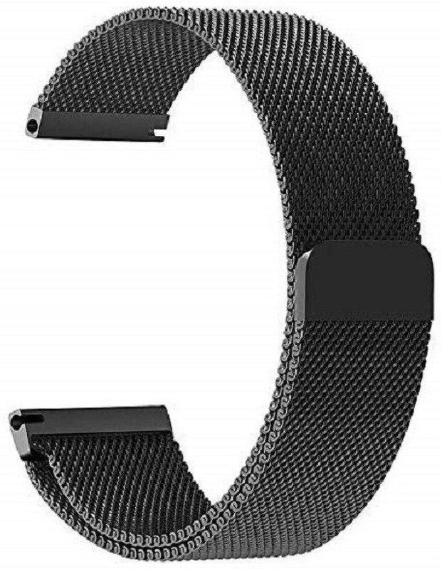 MRtech High Quality Mesh Bands 22 mm Stainless Steel Watch Strap  (Black)