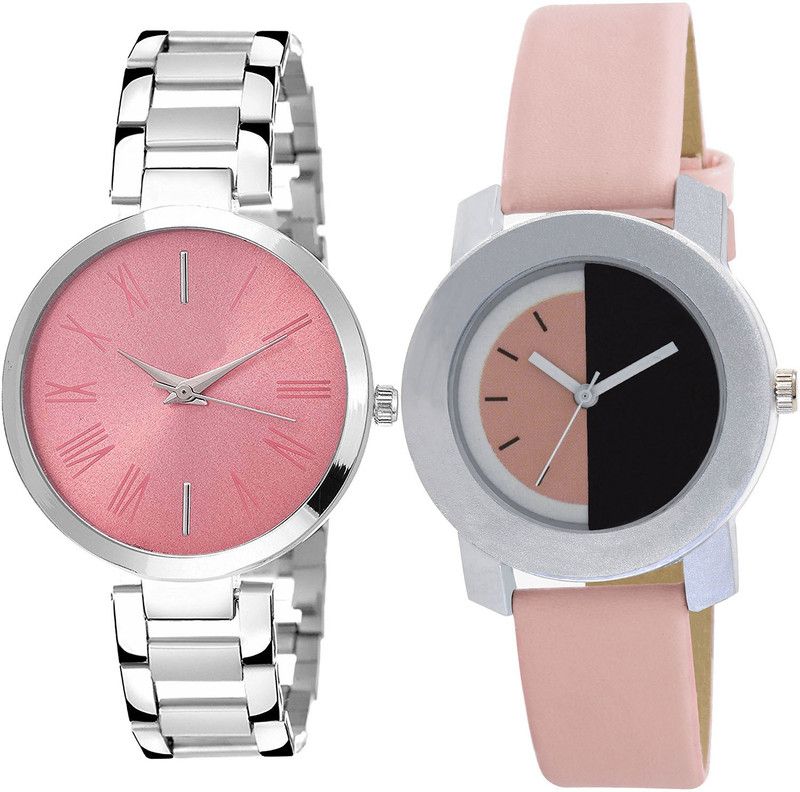 combo watch Analog Watch - For Girls Best Fashion Silver And Pink - G301-G400
