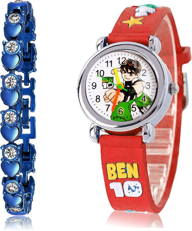 combo watch Analog Watch - For Girls Modern Wrist Bracelet And Ben 10 Kids 2 Watch Combo For Girls And Women - GX2-GC116