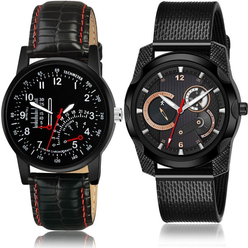Analog Watch - For Men Classical Collection 2 Watch Combo For Boys And Men - B898-(19-S-10)