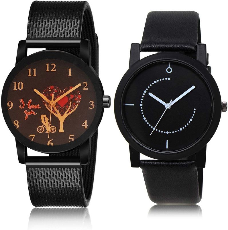 combo watch Analog Watch - For Boys Classical Fancy I Love You 2 Watch Combo For Boys And men - BRM17-BL46.49