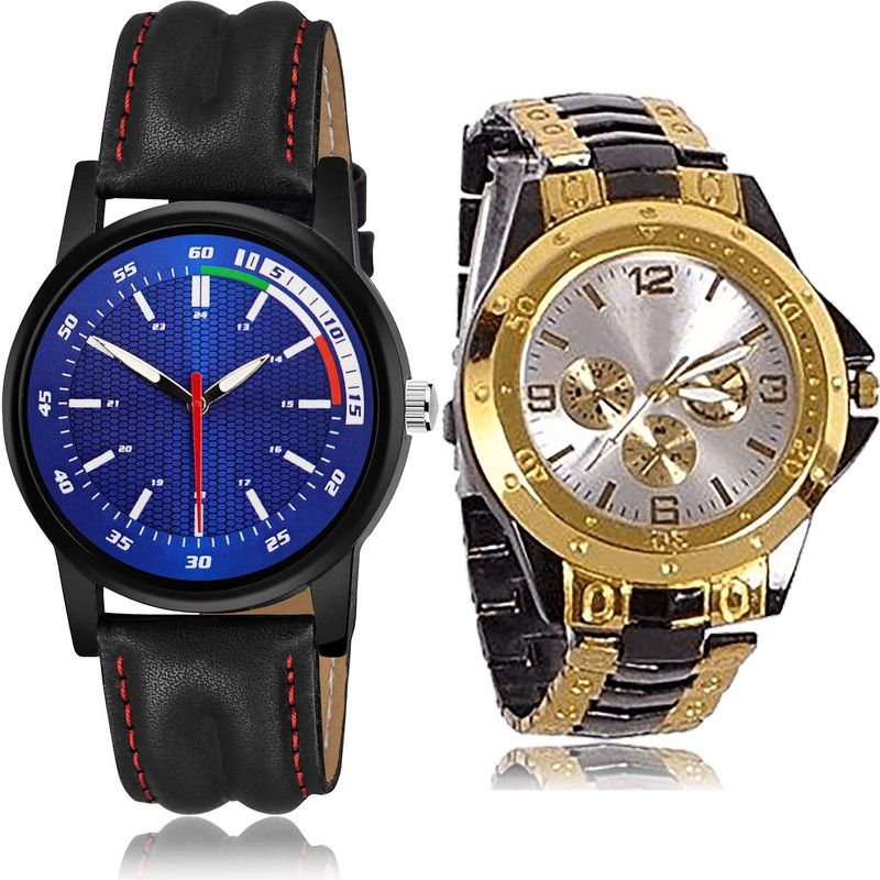 combo watch Analog Watch - For Men & Women Classical Valentine Sports And Chain 2 Watch Combo For Boys And Men - BRA22-B73