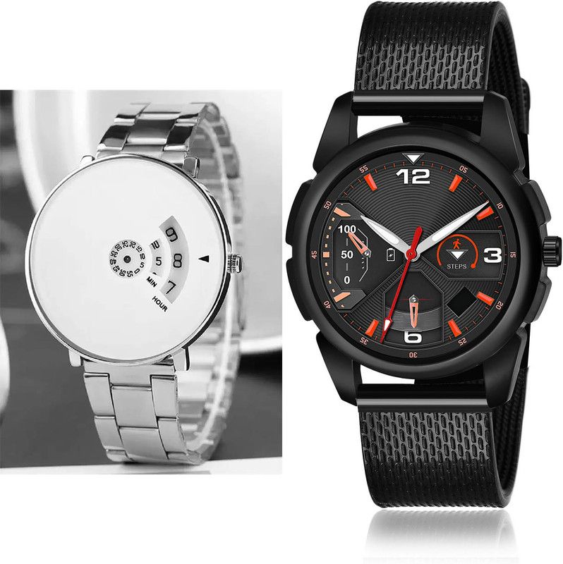 Analog Watch - For Men Contemporary Diwali 2 Watch Combo For Boys And Men - B82-(40-S-10)