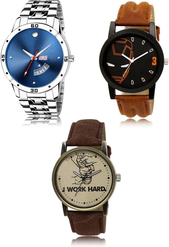 New latest Designer Combo of 3 Analog Watch - For Men 105-04-29