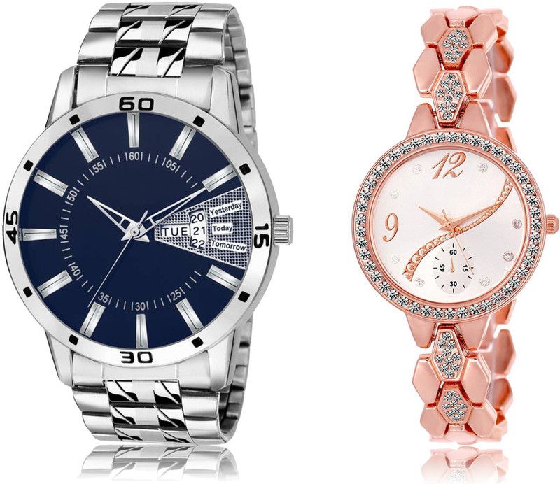 New Latest Designer Combo of 2 Analog Watch - For Couple LR102-LR215