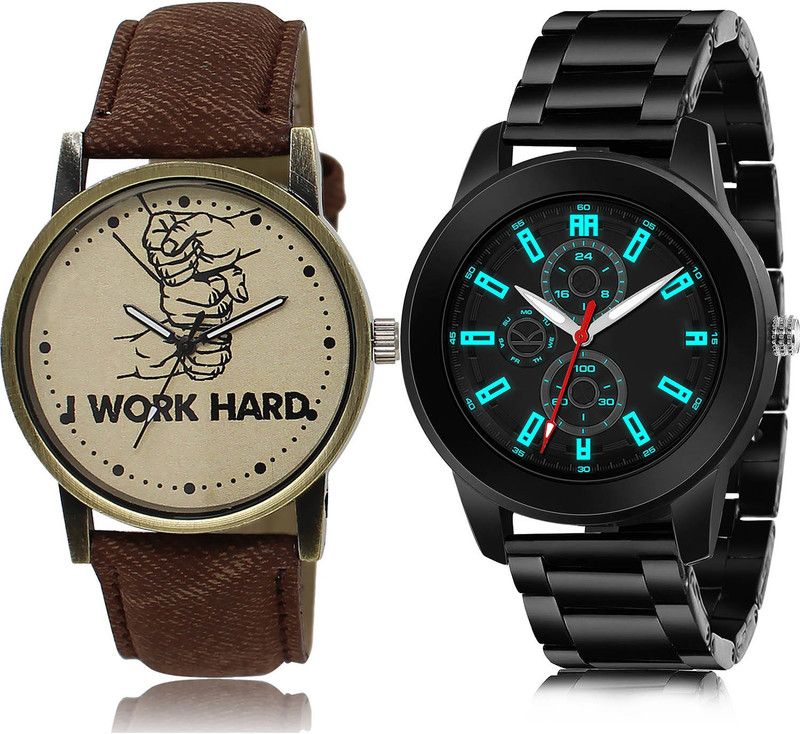 Analog Watch - For Men Brand New 3D Design 2 Watch Combo For Boys And Men - BL46.29-(63-S-20)
