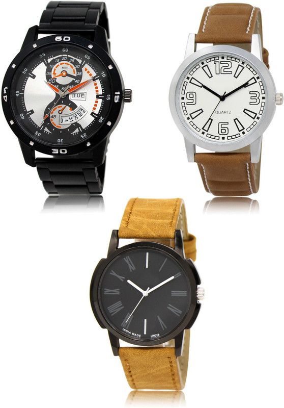 New latest Designer Combo of 3 Analog Watch - For Men L 107-L 15-L 19
