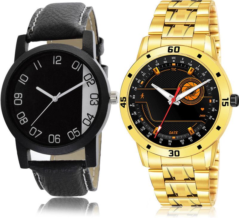 Analog Watch - For Men Contemporary Royal 2 Watch Combo For Boys And Men - B38-(52-S-21)