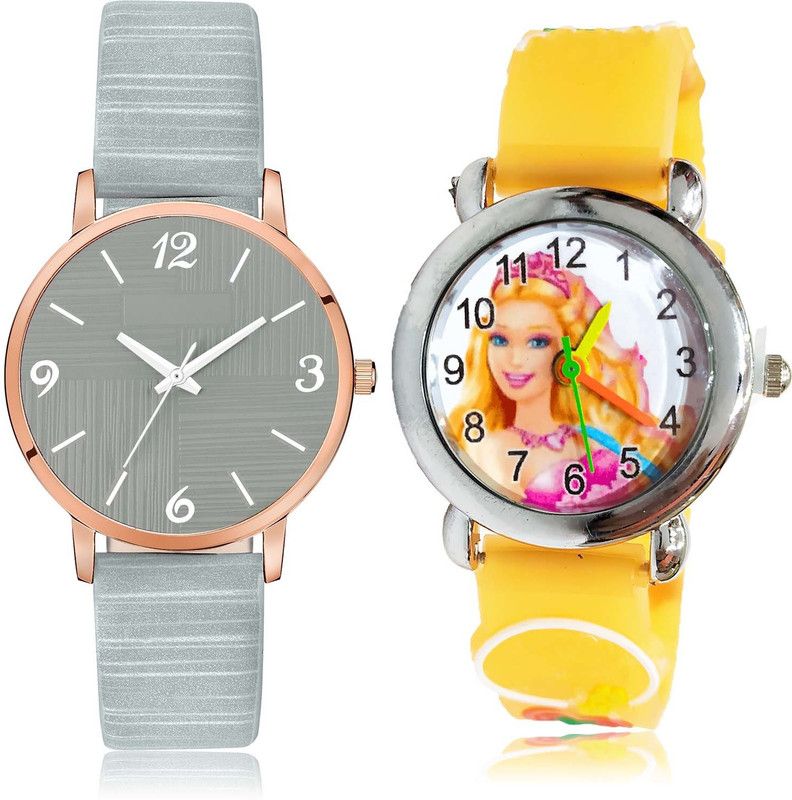 combo watch Analog Watch - For Girls New Casual Doll Kids 2 Watch Combo For Girls And Women - GM318-GC45