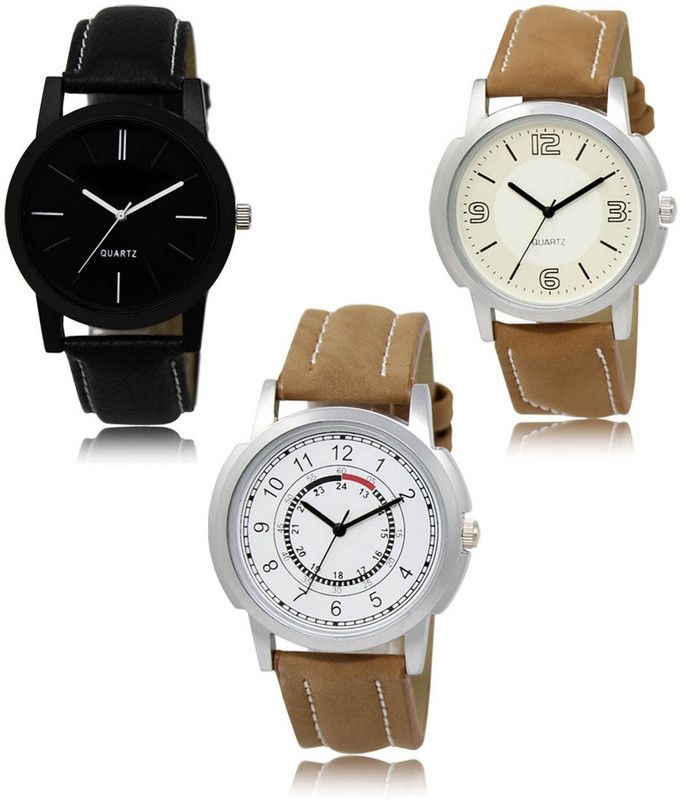 New latest Designer Combo of 3 Analog Watch - For Men -05-16-17