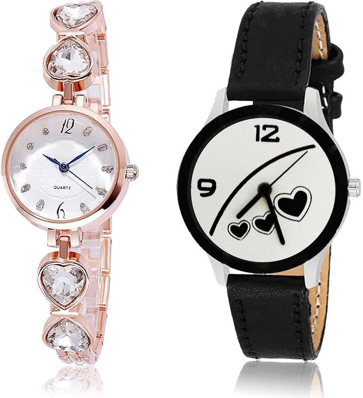 combo watch Analog Watch - For Women Modern Traditional Love Heart And Love Valentine Combo Watch For Girls And Women - G443-G342