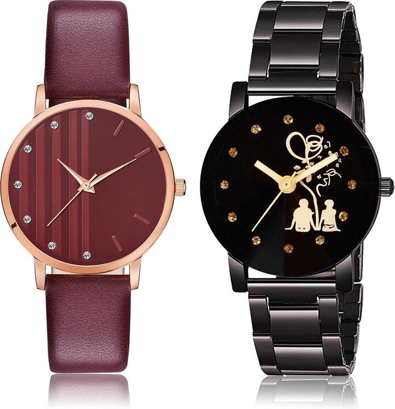 Analog Watch - For Girls Classical Quartz 2 Watch Combo For Women And Girls - GM324-GC52