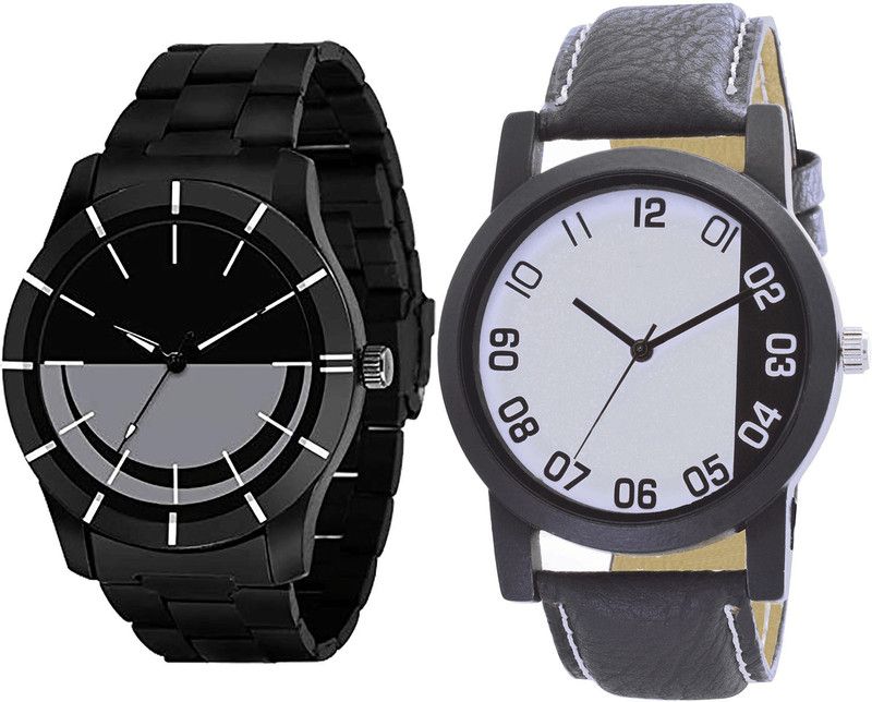 combo watch Analog Watch - For Girls Modish Present Analogue Black Color Boys And Men Watch - B108-B41 (Combo Of 2 )
