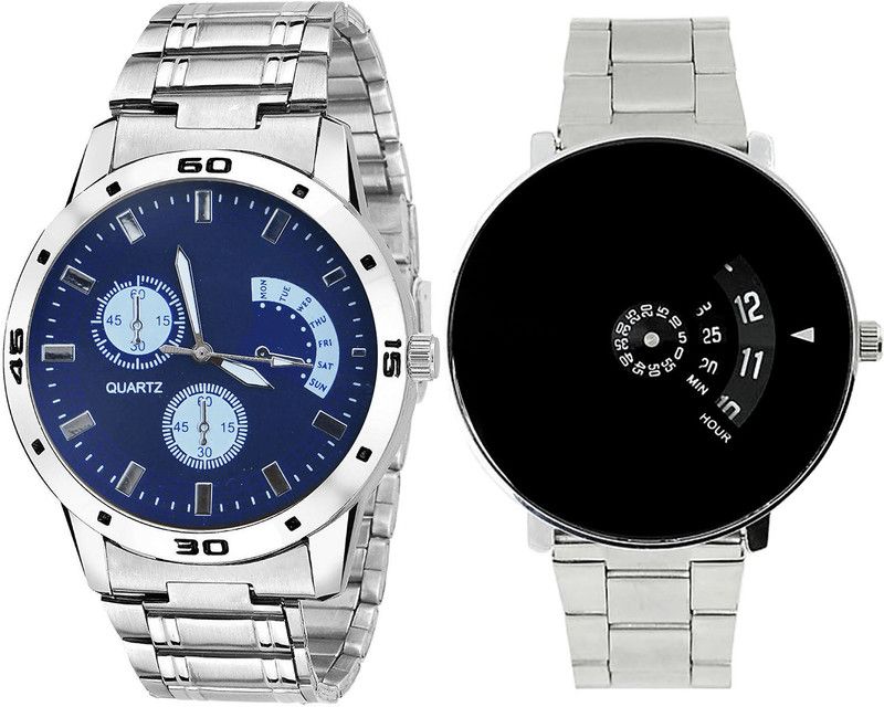 combo watch Analog Watch - For Girls New Stylish Analogue Silver Color Boys And Men Watch - B84-B81 (Combo Of 2 )