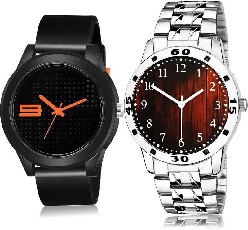 combo watch Analog Watch - For Men New Italian Designer Sports And Wood Texture Chain Combo Watch For Boys And Men - BM104-B660