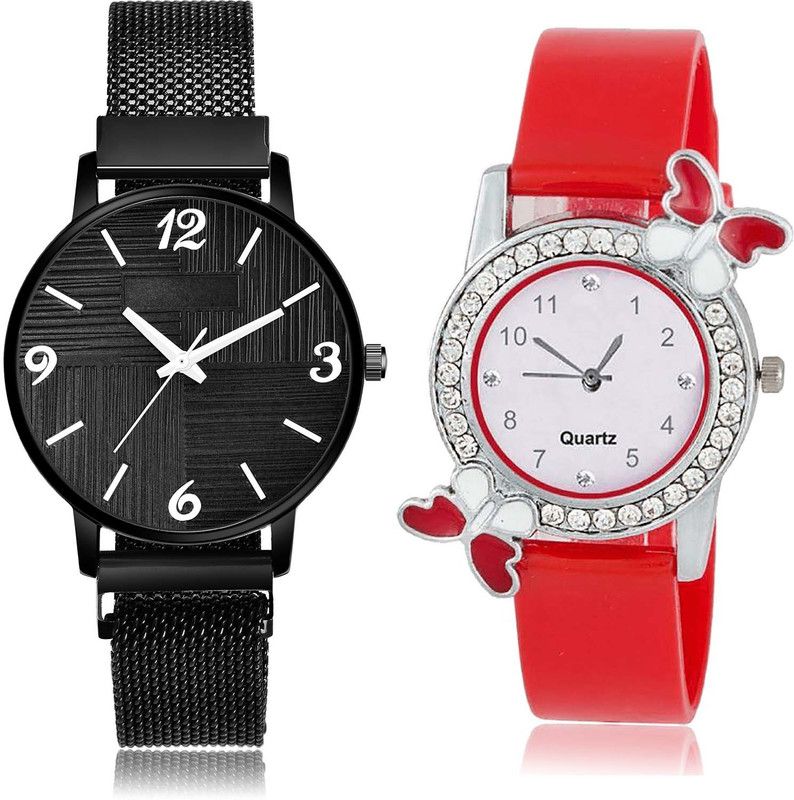 combo watch Analog Watch - For Women Brand New Love Magnet Chain And Butterfly 2 Watch Combo For Girls And Women - GM225-G101