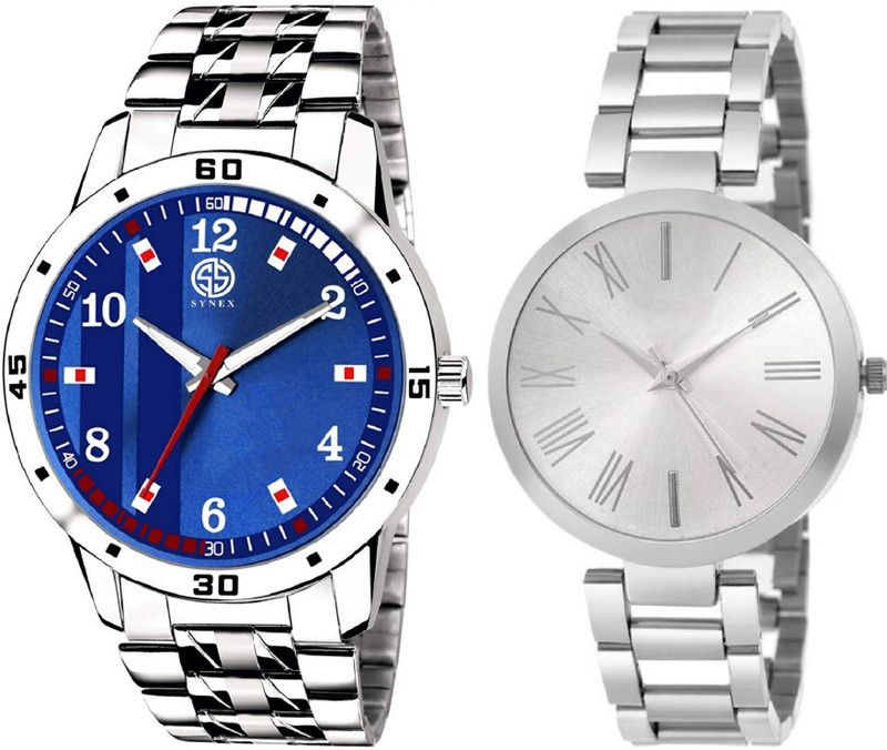 Analog Watch - For Men & Women D-4136|Pack of 2 Couple Combo New Sleek Look