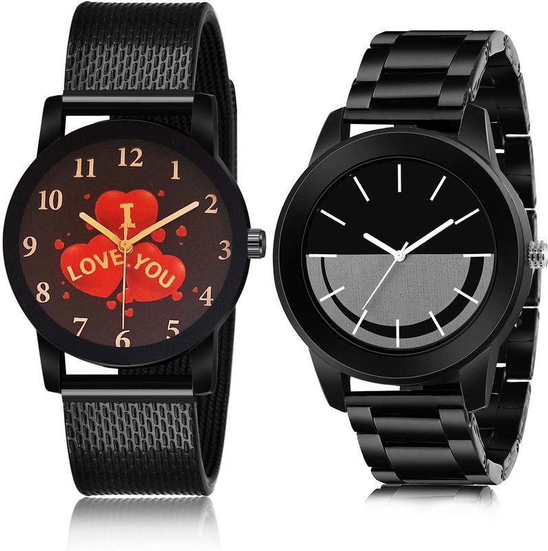 combo watch Analog Watch - For Men Modern Professional I Love You And Chain 2 Watch Combo For Boys And men - BRM22-B108
