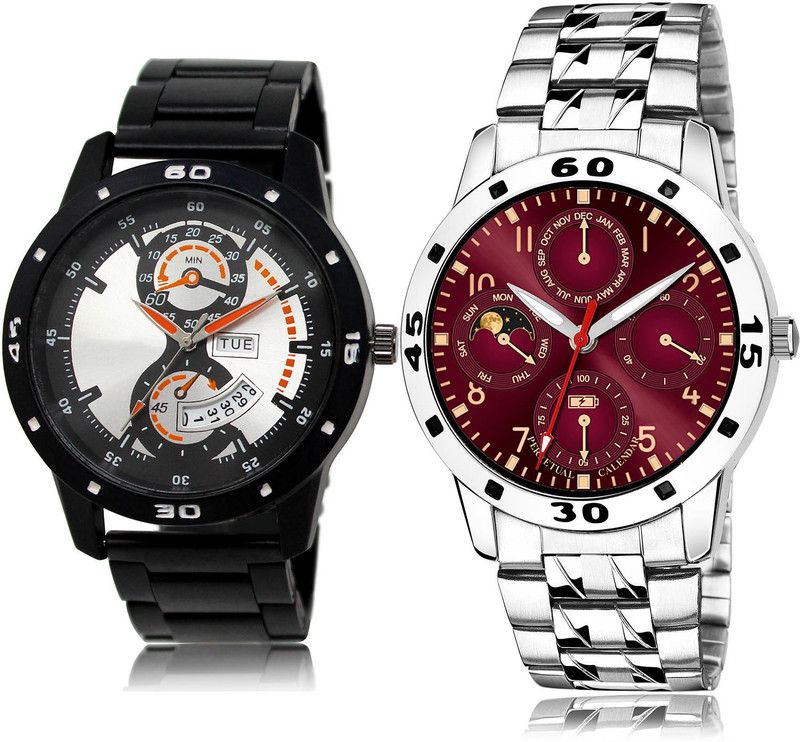 Analog Watch - For Men Modern Formal 2 Watch Combo For Boys And Men - BL46.107-(12-S-19)