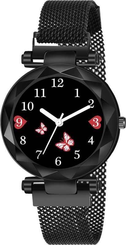 Analog Watch - For Girls New Butterfly Dial Magnet Strap Ladies Analog Watch for girls and women