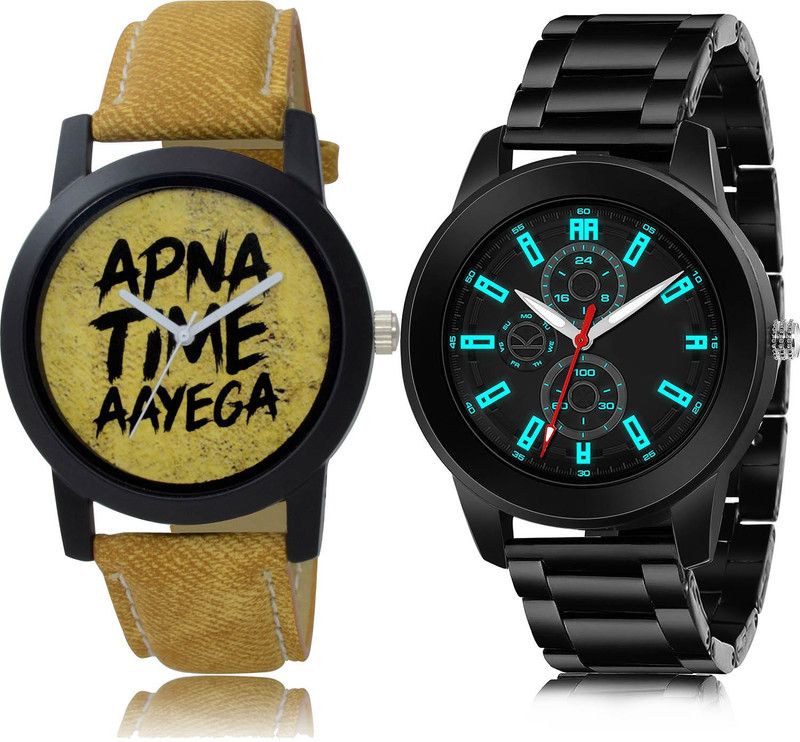 Analog Watch - For Men Best Luxury 2 Watch Combo For Boys And Men - B383-(63-S-20)