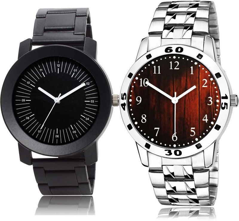 Analog Watch - For Men Latest Royal Wood Texture Chain Watch Combo Watch For Boys And Men - BO54-B660