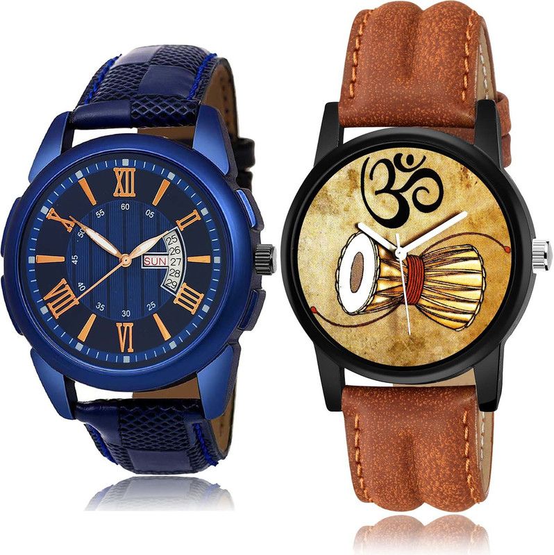 combo watch Analog Watch - For Boys Best Stylish Day And Date And Damru Combo Watch For Boys And Men - BRM1-B25