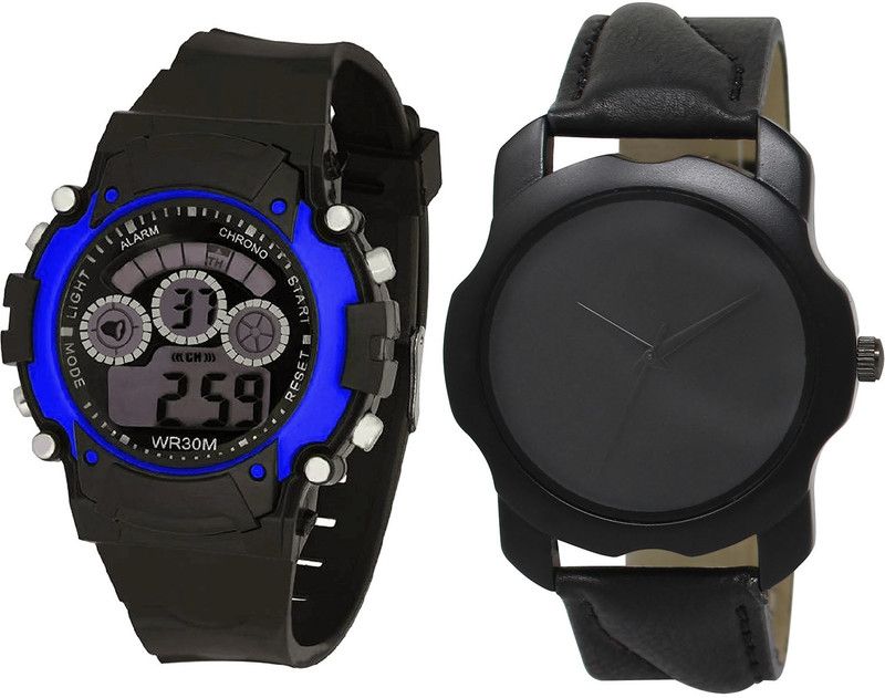 combo watch Analog Watch - For Girls Treading 3D Design Kids Analogue Black Color Boys And Men Watch - B2-BL46.22 (Combo Of 2 )