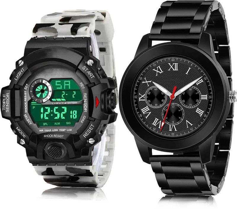 Analog-Digital Watch - For Men Brand New Style 2 Watch Combo For Boys And Men - BC23-(73-S-20)