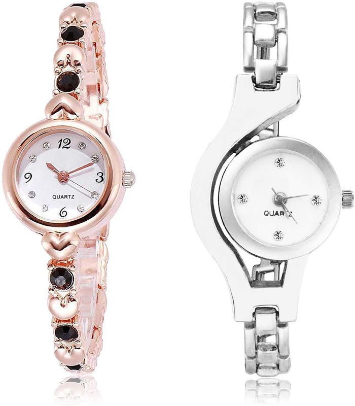 combo watch Analog Watch - For Girls New Luxury Stone And Chain Combo For Girls And Women - G455-G70