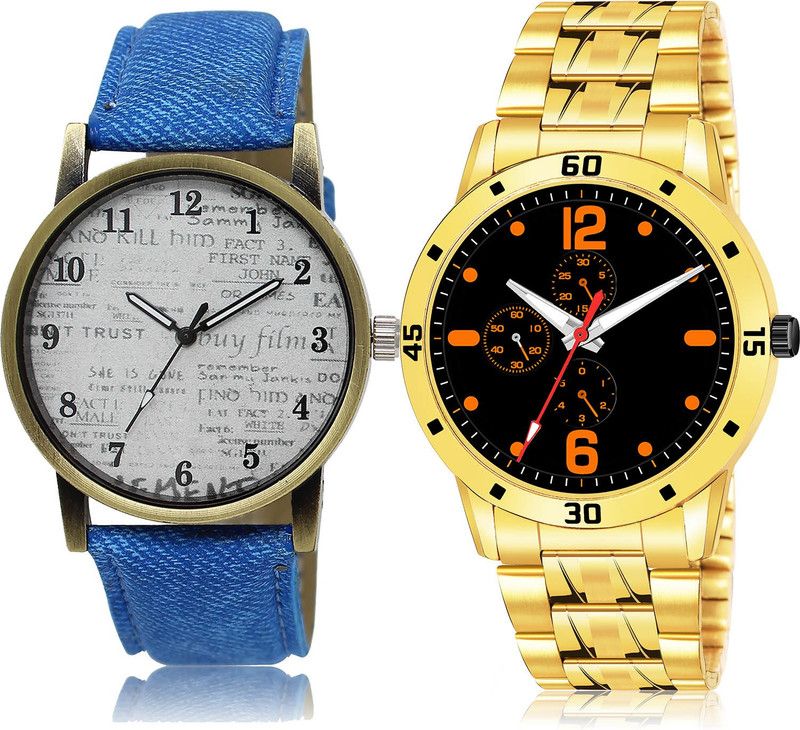 Analog Watch - For Men Latest Fancy 2 Watch Combo For Boys And Men - BL46.28-(70-S-21)