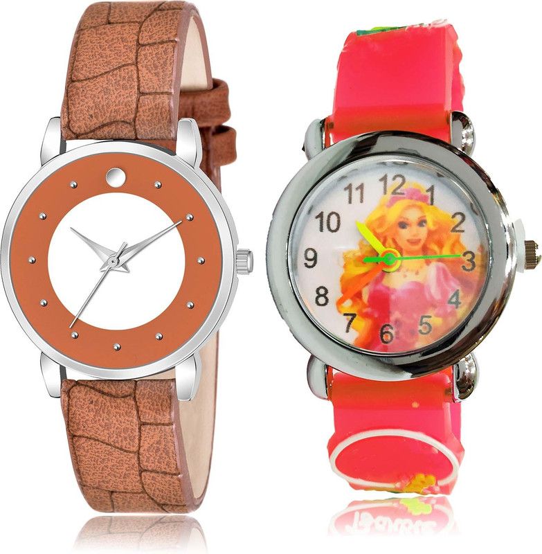 combo watch Analog Watch - For Girls Contemporary Stylish Elina Doll Kids 2 Watch Combo For Girls And Women - GM339-GC75