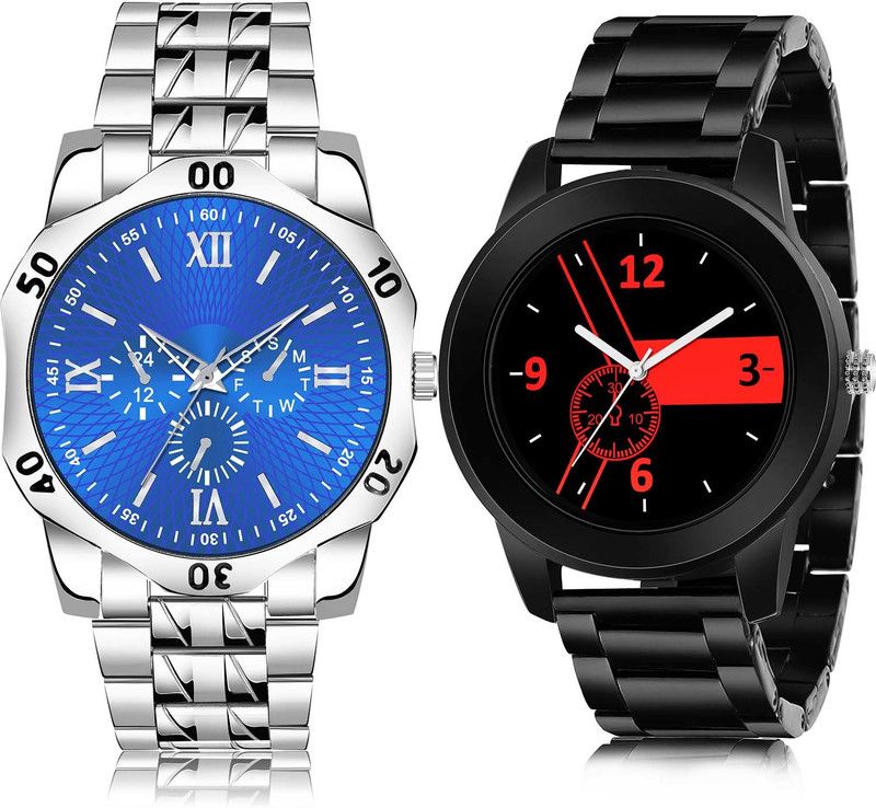 combo watch Analog Watch - For Men Best Valentine Chain 2 Watch Combo For Boys And men - BM405-B690