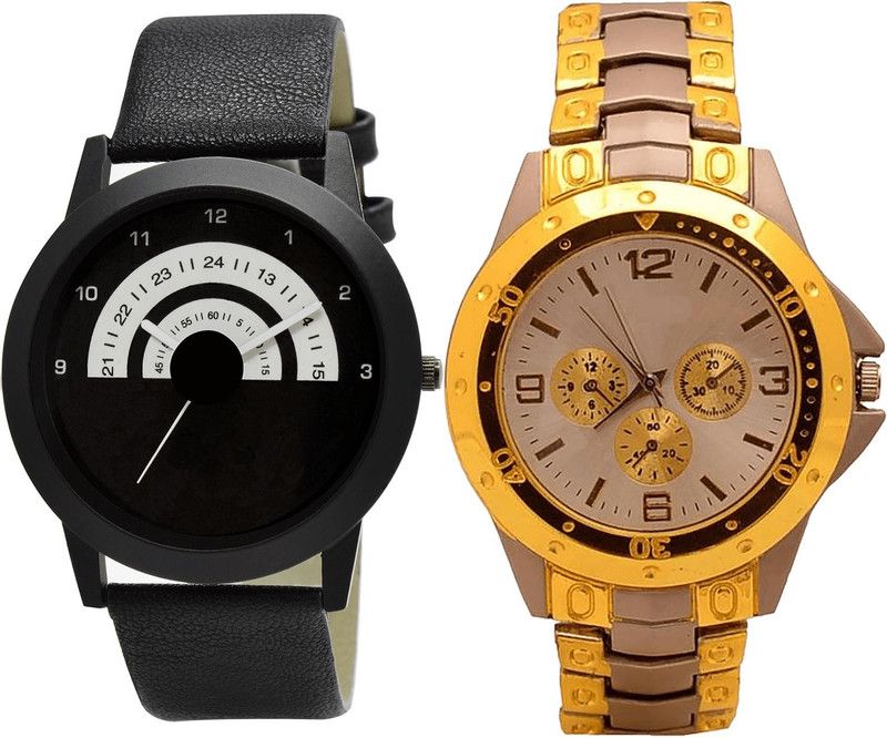 combo watch Analog Watch - For Girls Latest Casual Analogue Black And Silver Color Boys And Men Watch - B48-B74 (Combo Of 2 )