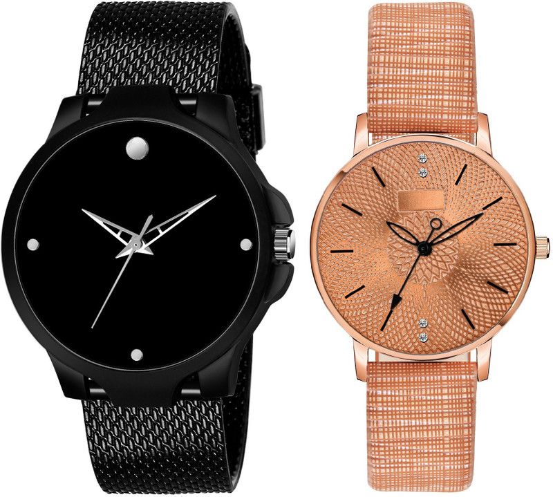 Analog Watch - For Men & Women U-4673|Pack of 2 New Couple Combo New Sleek Look